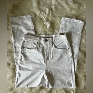 Madewell classic straight jeans in white